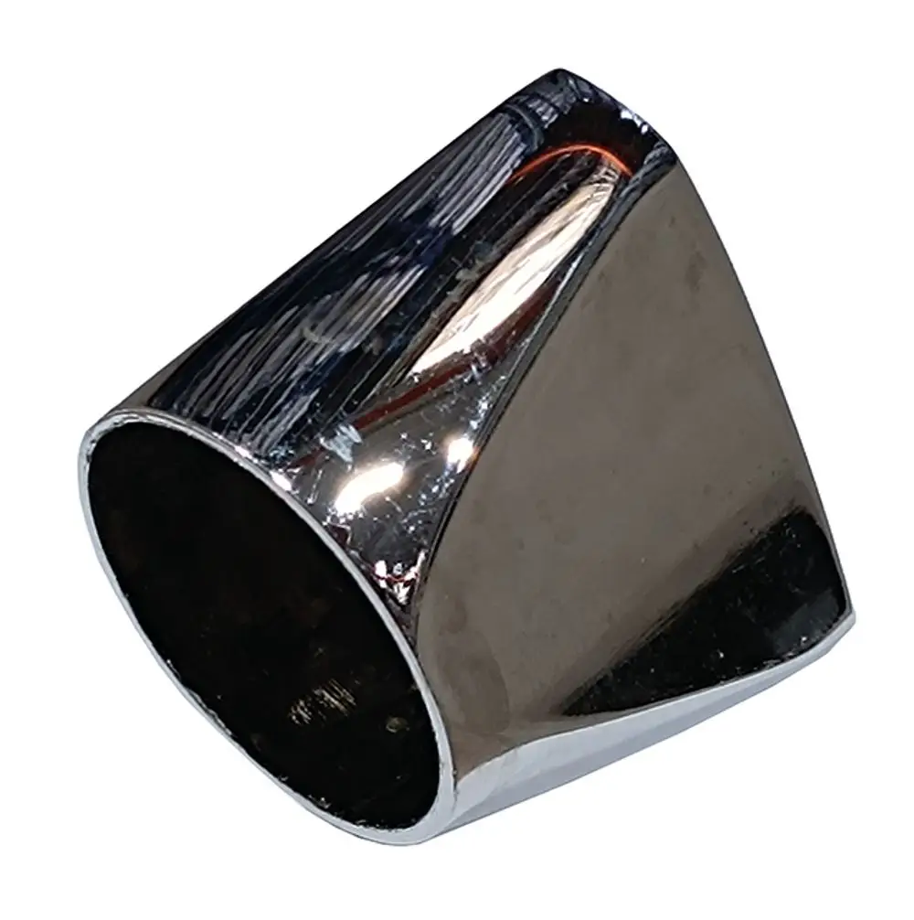 Metallischer Griff mit glatter, reflektierender Oberfläche, konisch geformt an einer Seite, möglicherweise für eine Armatur von Syr.